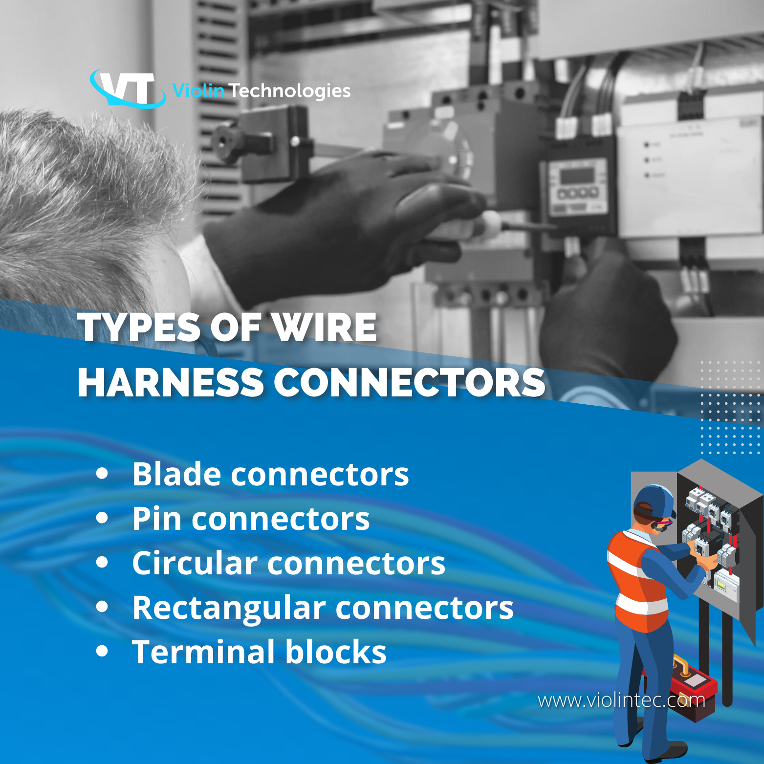 Types of wire harness connectors