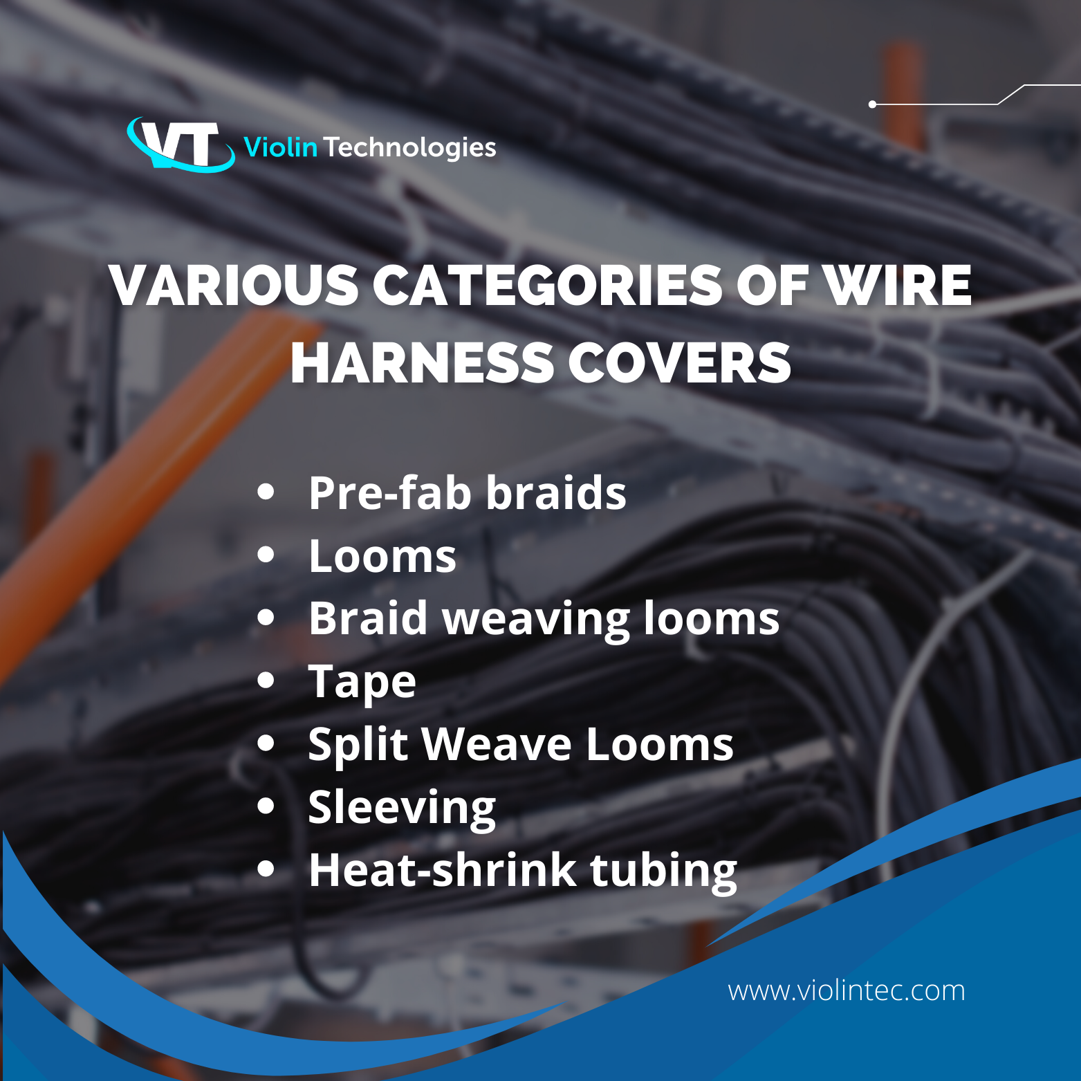 Various wire harness covers Various wire harness covers