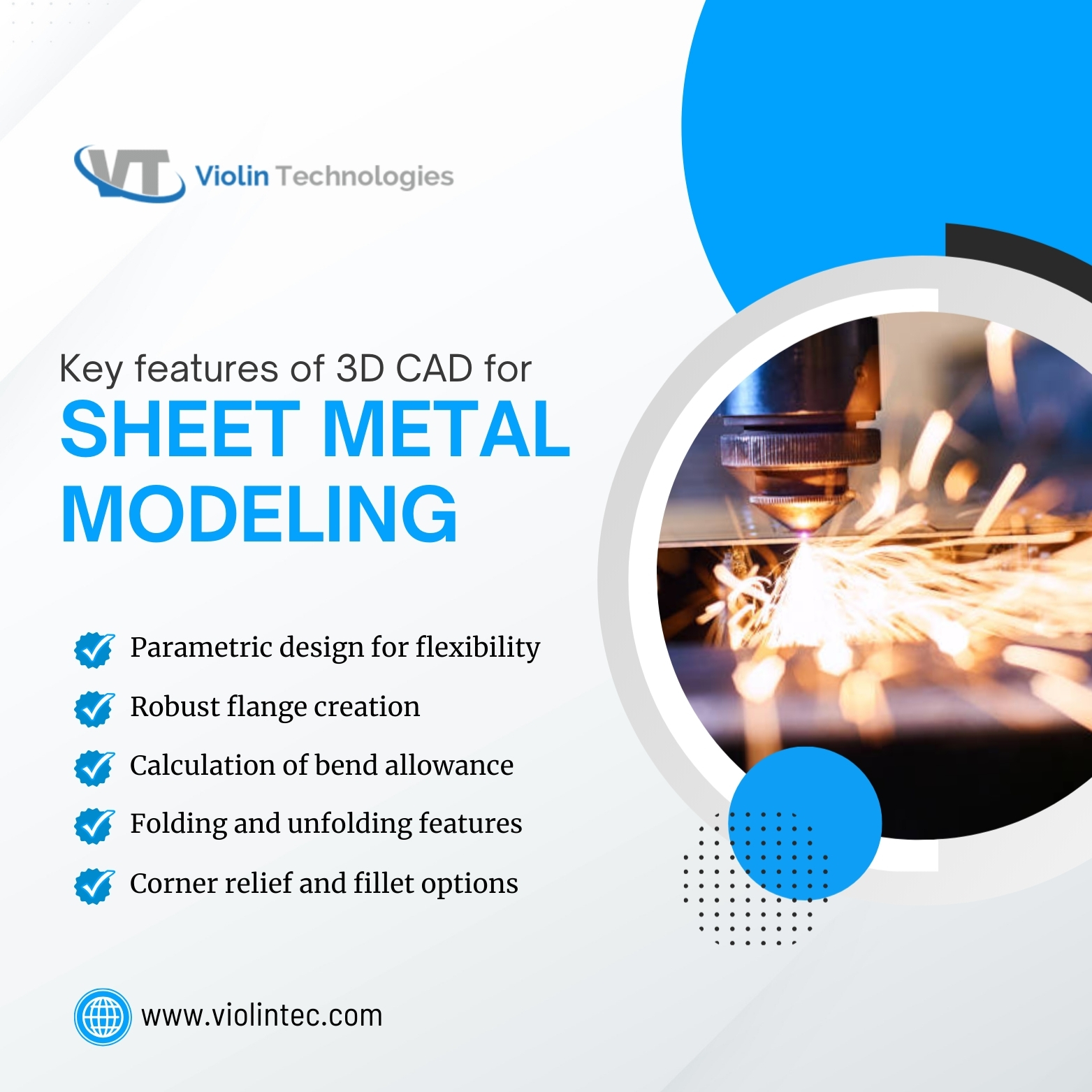 Key Features of 3D CAD for Sheet metal modeling